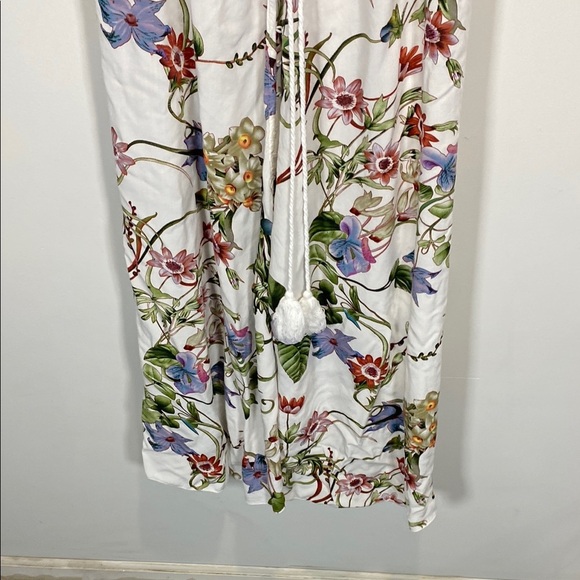 Tropical Floral Midi Sundress with Flutter Sleeves - Picture 6 of 11